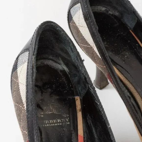 Burberry House Check Canvas Heels - Picture 9 of 10